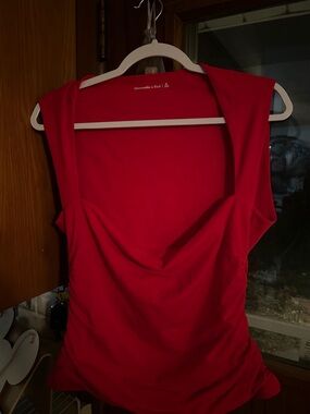 Abercrombie & Fitch Red square neck tank top